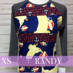LuLaRoe Unisex Americana Randy XS NWT
